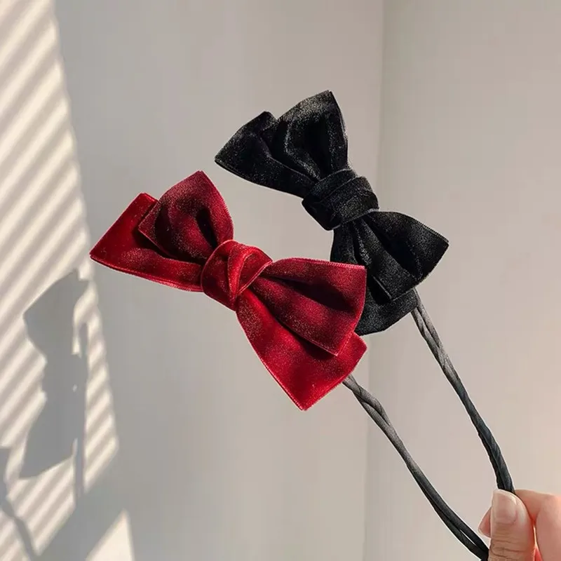 Fashion Ball Head Hair Tools Headwear Pan Head Lazy Fluffy Tool Elegant Barrette Bow Temperament Hair Bow Plush Hair Accessories