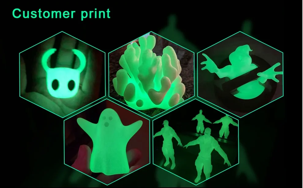 Eryone 1KG Glow In The Dark PLA Filament Premium 3D Print 1.75mm (Absorbs Sunlight or Daylight), PLA Filament Glow in The Dark