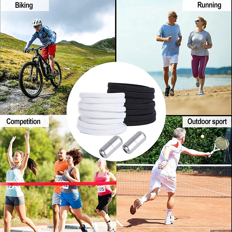 Capsule Lock No Tie Shoe laces Tennis Laces Without ties Adult Kids Sneakers Elastic Shoelaces Rubber Bands for Shoes Accesories
