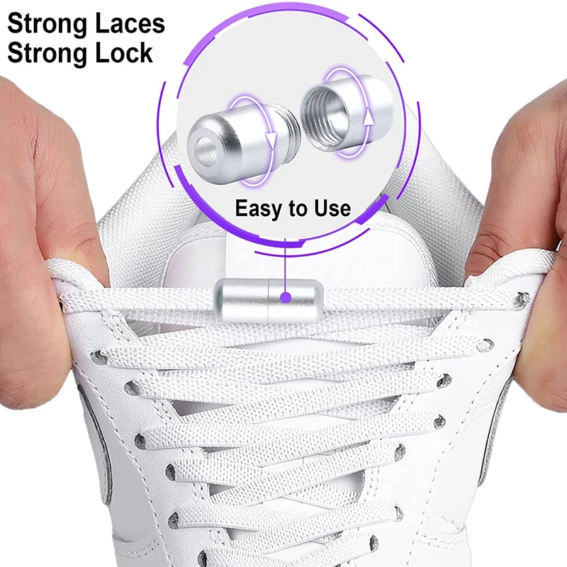 Capsule Lock No Tie Shoe laces Tennis Laces Without ties Adult Kids Sneakers Elastic Shoelaces Rubber Bands for Shoes Accesories