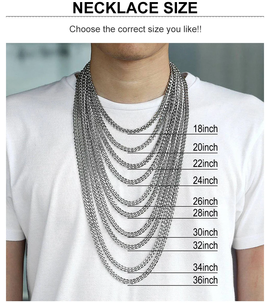 Trendy Gold Color A-Z Letters Pendant Necklace For Women Men Name Choker Stainless Steel Multi Chains 18inch Dropshipping