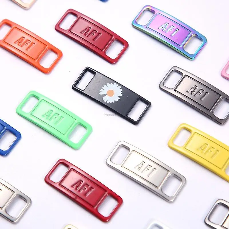 AF1 Shoelace Buckle Metal Shoelaces Shoe Accessories Metal Lace Lock Sneaker Kits Lace Buckle Air Force One Shoe decoration