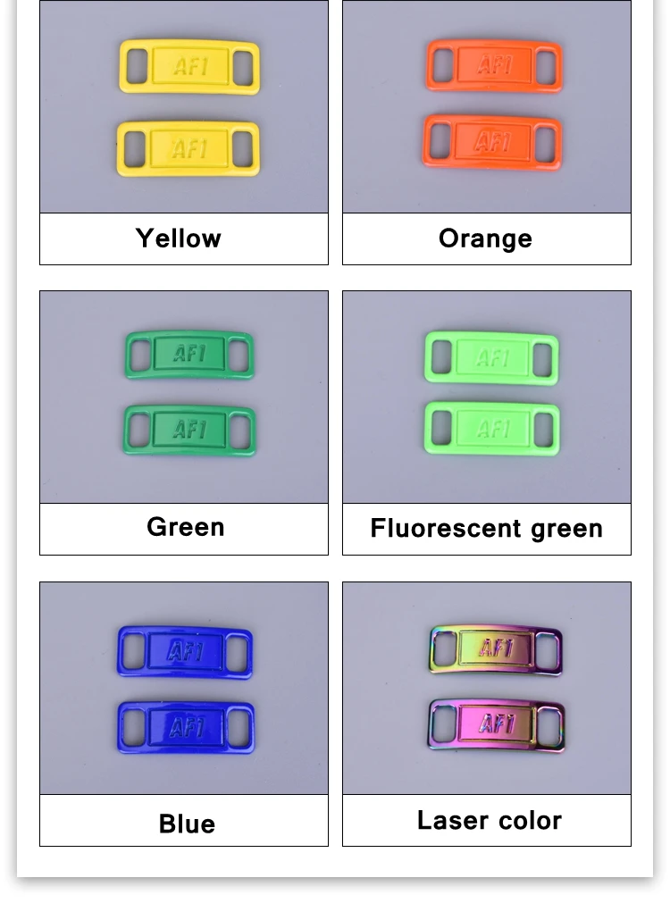 AF1 Shoelace Buckle Metal Shoelaces Shoe Accessories Metal Lace Lock Sneaker Kits Lace Buckle Air Force One Shoe decoration