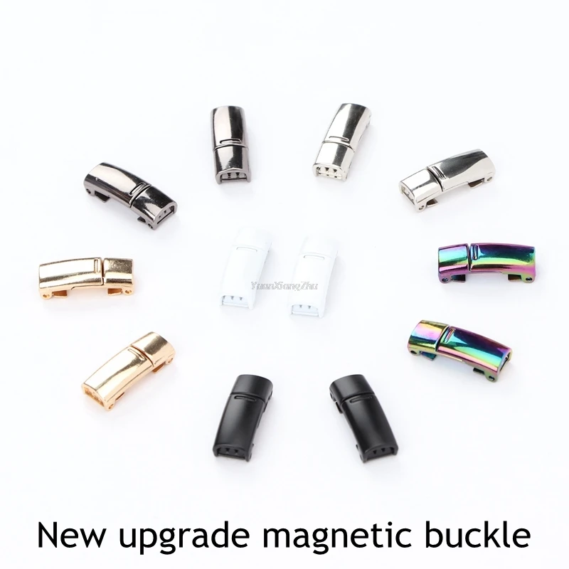 New Magnetic Lock Shoelaces Elastic No tie Shoe laces Rainbow Sneakers Laces Kids Adult Lazy Shoelace One Size Fits All Shoes