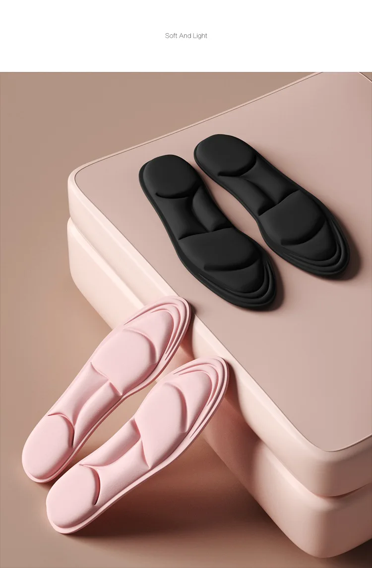 5D Insoles for Shoes Women Breathable Running Sport Insole Feet Arch Support Plantar Fasciitis Shoe Pads Memory Foam Shoe Sole