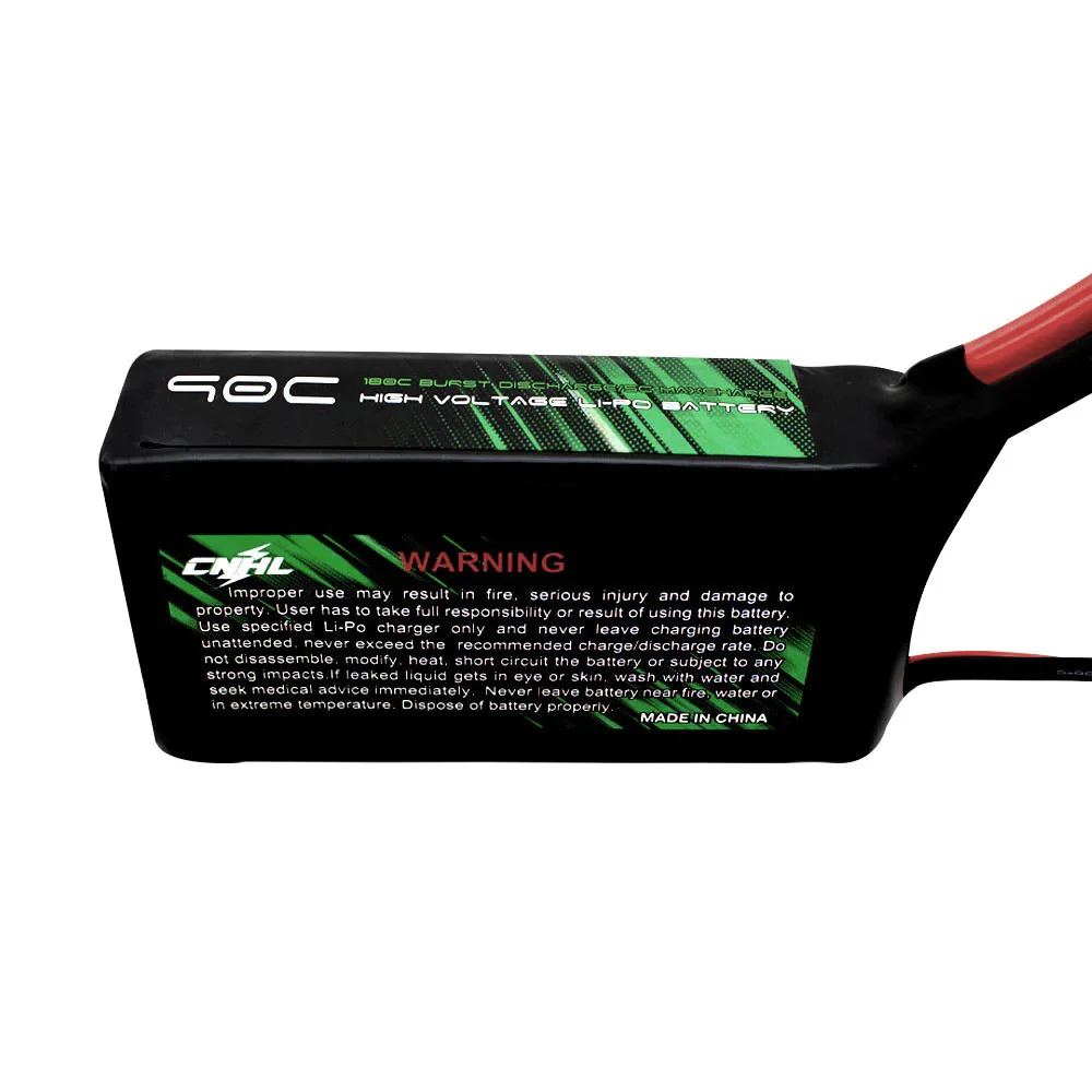 CNHL 2S 3S 7.4V 11.1V Shorty Lipo Battery 4400mAh 6200mAh 90C Soft Pack with 8awg Copper Wire for RC Car Boat Truck Airplane