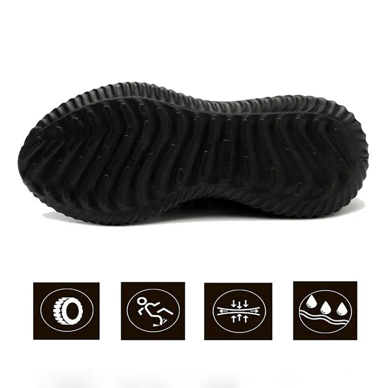 SUADEX Safety Anti-Smashing Shoes Steel Toe Work Shoes Puncture Proof Men Indestructible Safety Boots Breathable Work Sneakers