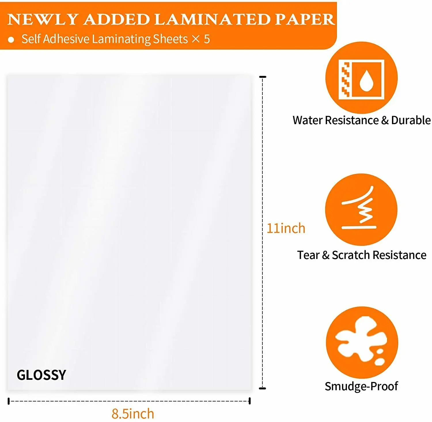 HTVRONT 15/20 Sheets 11X8.5in Matte Glossy Printable Vinyl Sticker Paper A4 Self-adhesive Copy Paper for Inkjet & Laser Printer