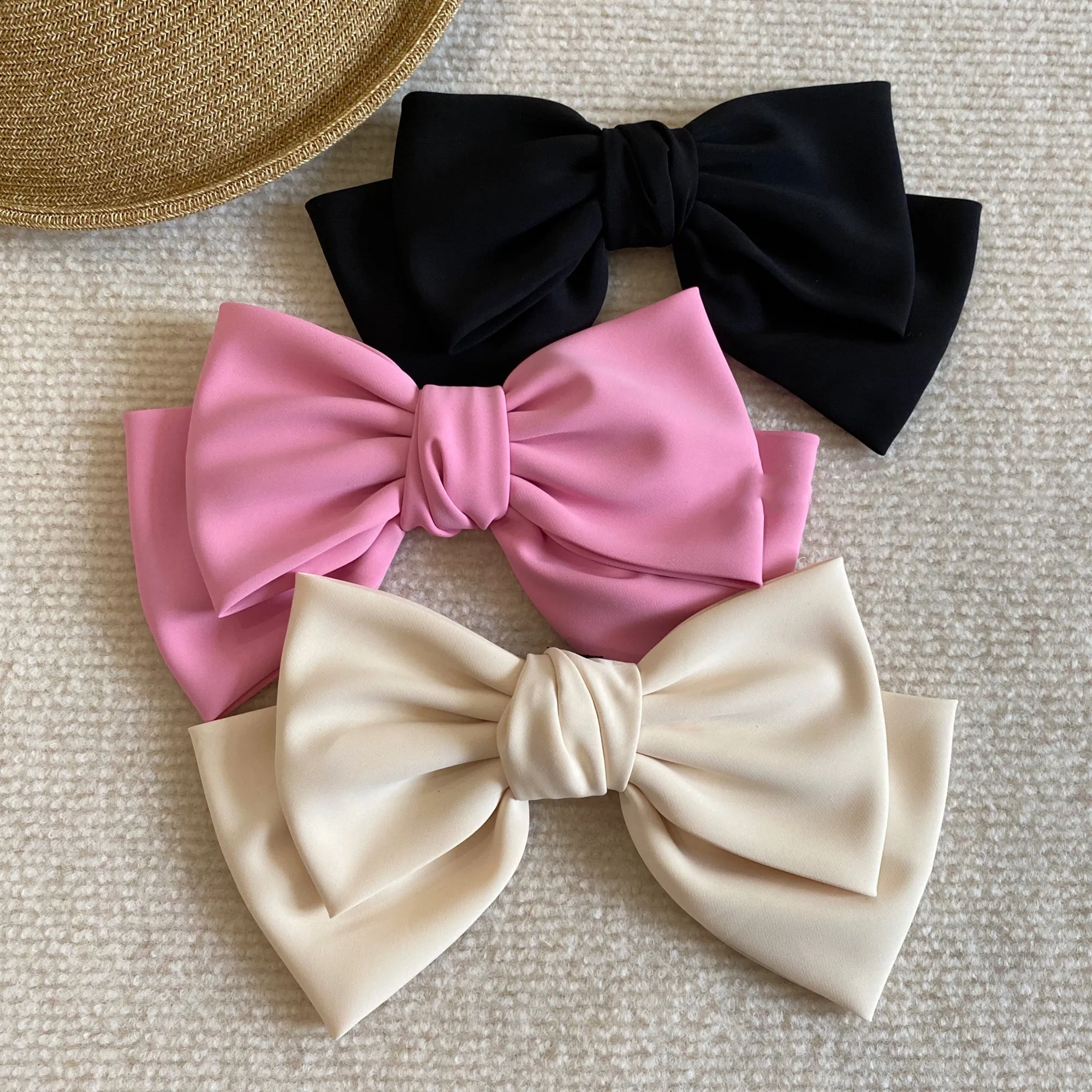 2022 New Fashion Hair Clips Butterfly Korean Barrette Bow For Girls Women Autumn Tiara Hairpin Ponytail Style Hair Accessories