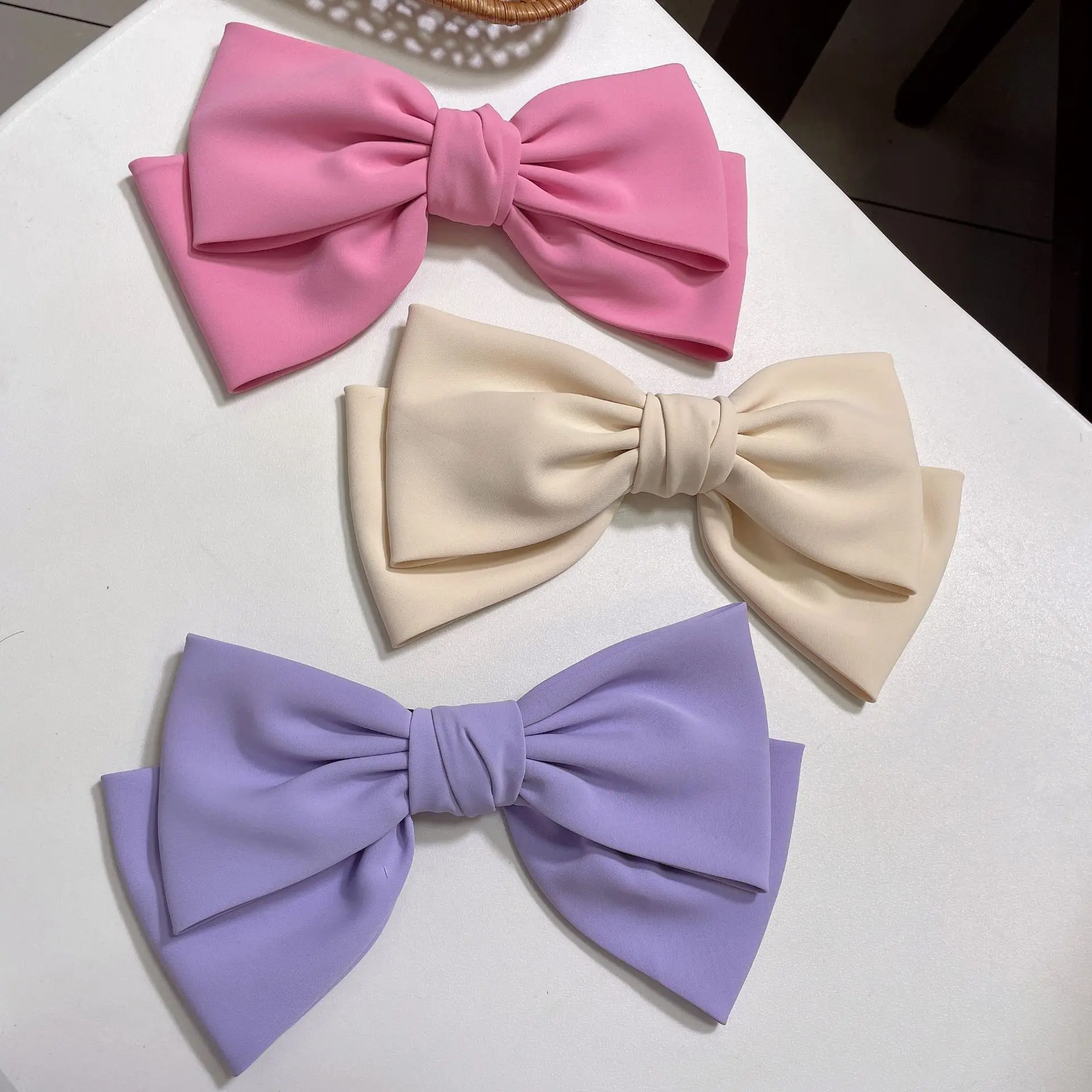 2022 New Fashion Hair Clips Butterfly Korean Barrette Bow For Girls Women Autumn Tiara Hairpin Ponytail Style Hair Accessories