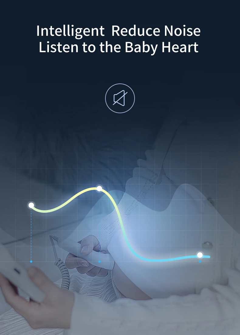 CONTEC Fetal Doppler Heart Beat Monitor Backlight LCD Pink Colour with 2Mhz 3mhz 8Mhz Probe Baby Heart Beat Monitor Probe