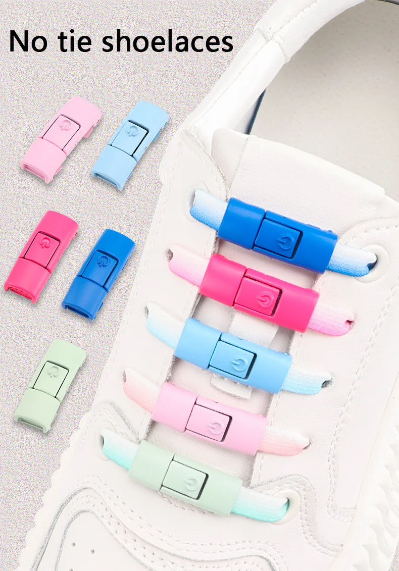 New Colorful Metal Shoelace Clip Press buckle Shoelaces Press Lock Shoes Accessories AF1 Sneakers Kits Metal Laces Tip