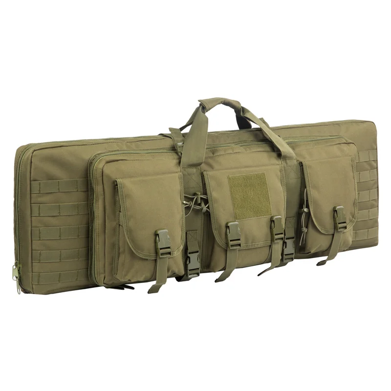 LQARMY 81 97 106 122cm Tactical Gun Bag Double Rifle Case Molle Rifle Bag Sniper Airsoft Gun Case Backpack Hunting Gun Holster