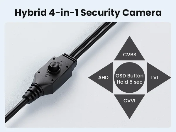 ZOSI HD 1080P 2MP H.265 4-in-1 CCTV Video Home Security IR Night Vision Weatherproof Bullet Camera for Surveillance System
