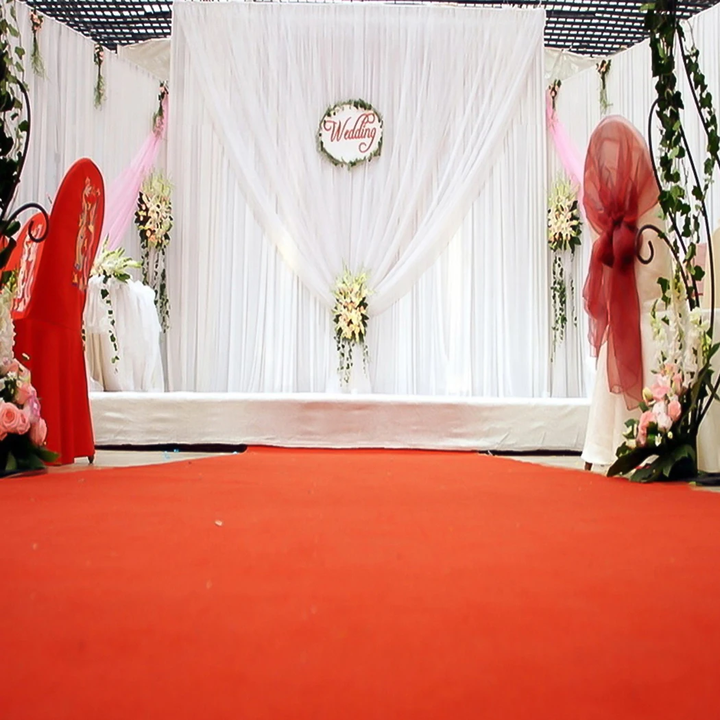 10ft X 10ft White Pleated Decoration Wedding Photography Backdrop Curtain For Celebration Stage Party Decor