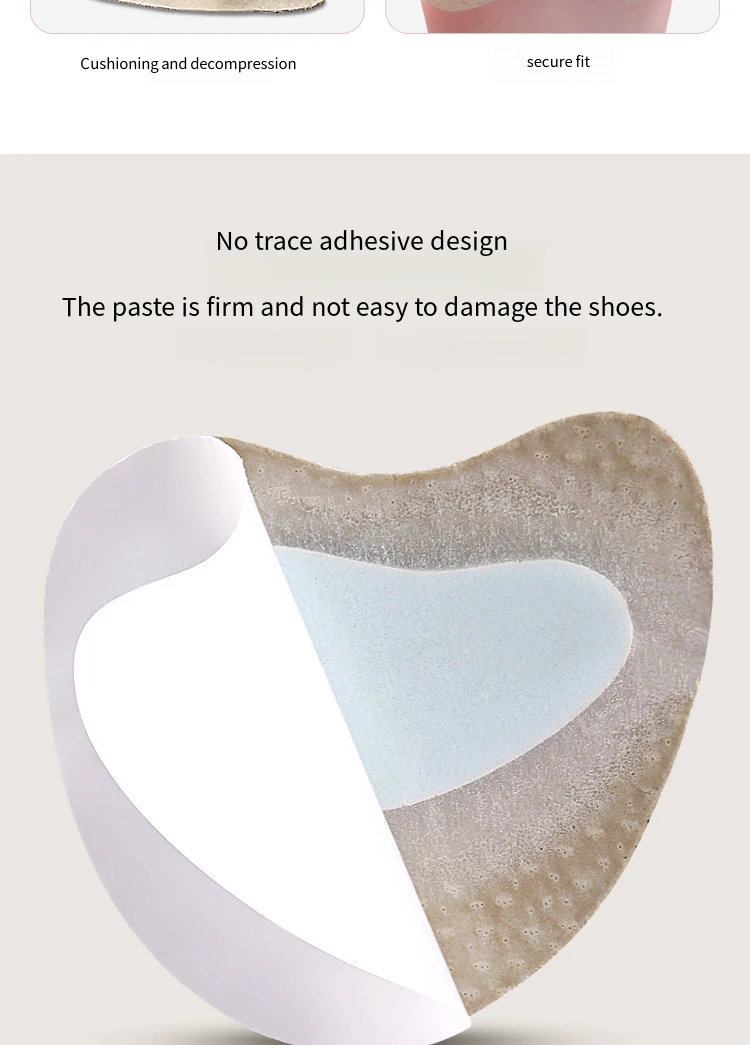 Heels Feet Pads Comfortable leather insoles Half Insoles Women Shoes Pads Foot Care Products Sandals Forefoot Non-slip Cushion