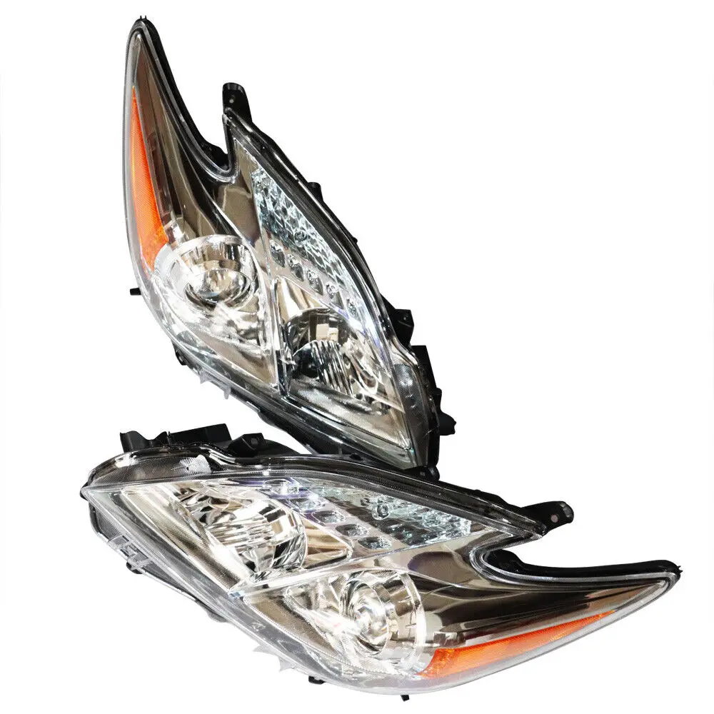 Left / Right Side Headlights Halogen Headlamps Assembly for 2010-2011 Toyota Prius