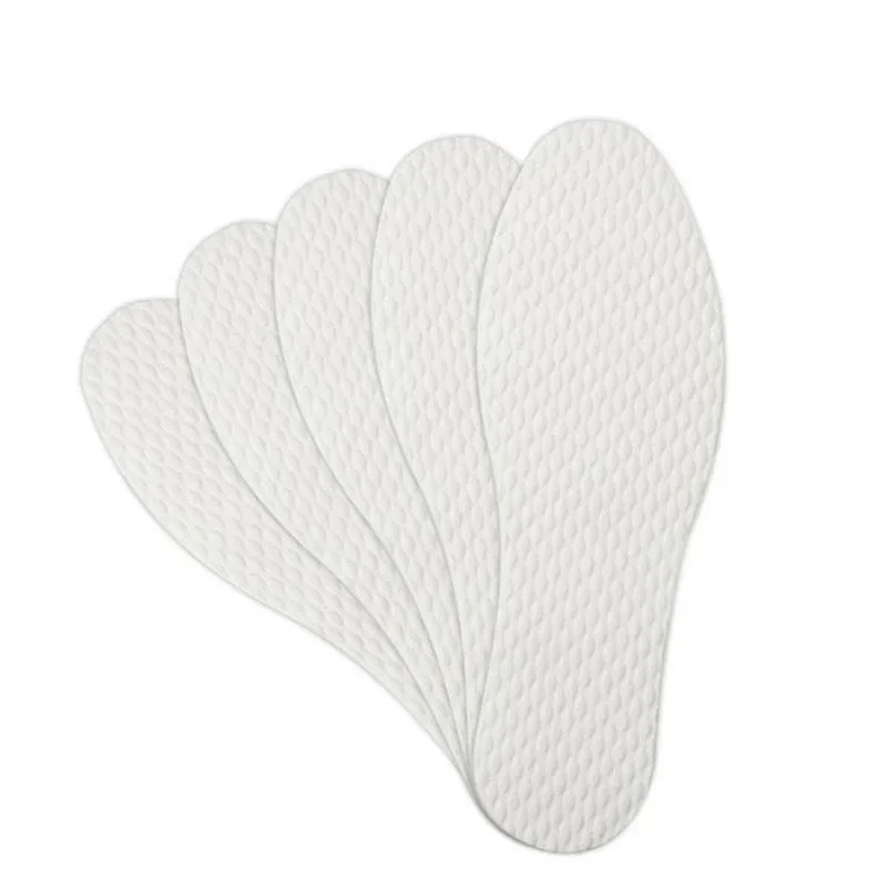 5Pair/Pack Nature Wood Pulp Insole Disposable Insoles Men Woman Thin Sports Shoes Sole Breathable Sweat Soft Comfort Shoe Pads