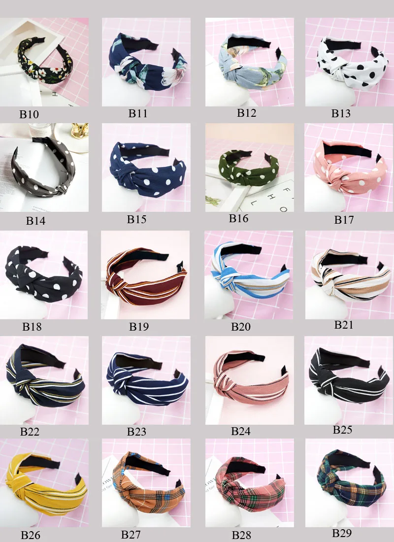 New Head Hoop Top Knot Hairband Turban Fashion Elastic Hair Bezel Headband For Women Girls printing Headdress Hair Accessories