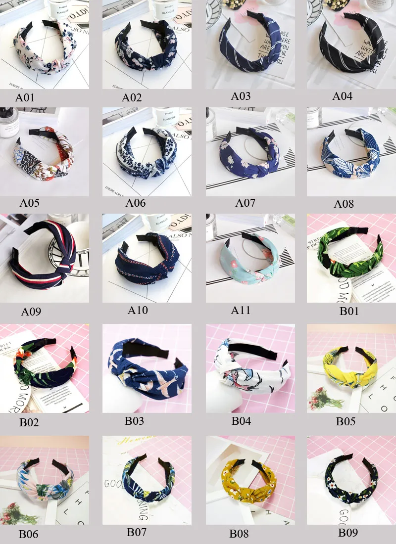 New Head Hoop Top Knot Hairband Turban Fashion Elastic Hair Bezel Headband For Women Girls printing Headdress Hair Accessories