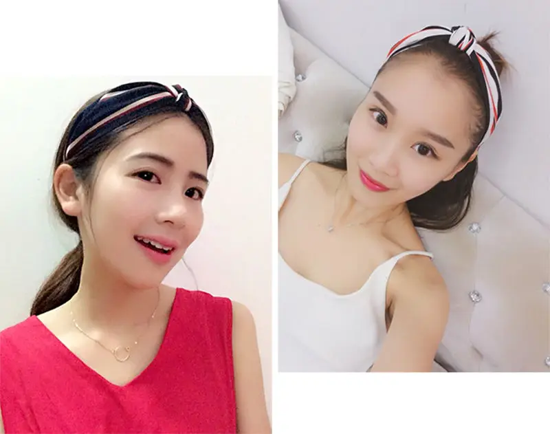 New Head Hoop Top Knot Hairband Turban Fashion Elastic Hair Bezel Headband For Women Girls printing Headdress Hair Accessories