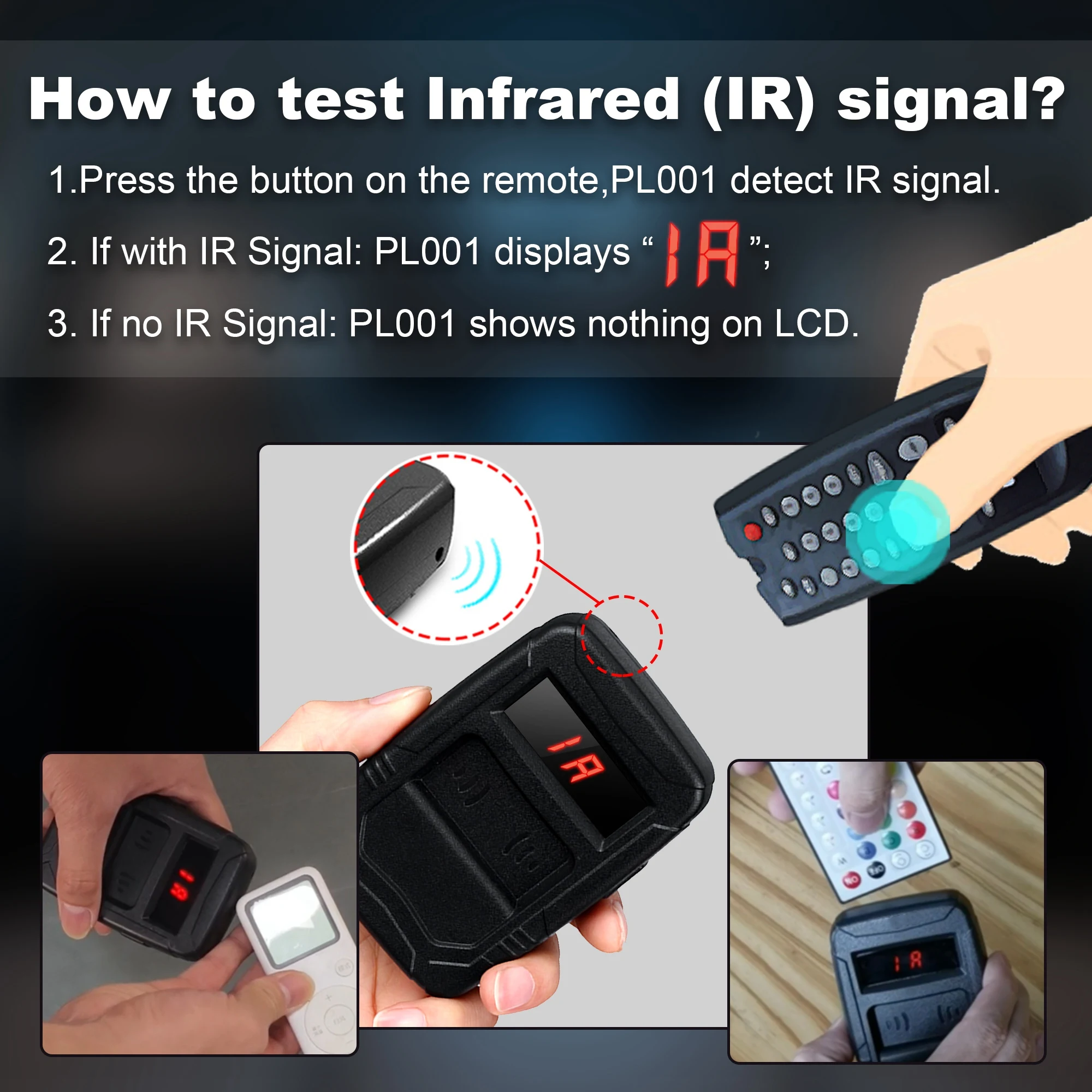 WOYO 10-1000MHZ Digital Frequency Counter Car Key 315, 434 Frequency Tester Door Remote Frequency Meter Remote Control Copier