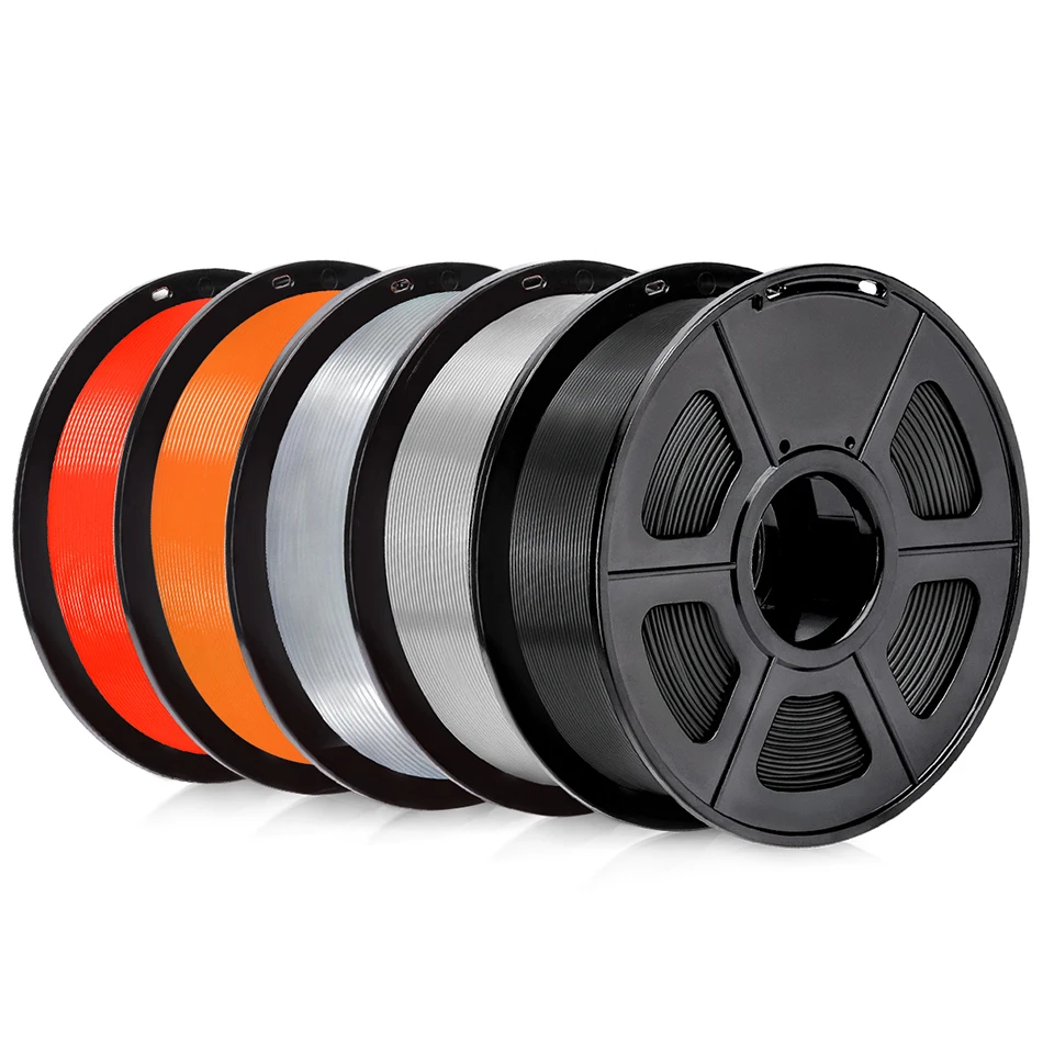 SUNLU PETG 1KG 3D Filament 1.75MM No Bubble 10 Rolls No Bubble Eco-Friendly No Knots Good Toughness Excellent Acid Alkali