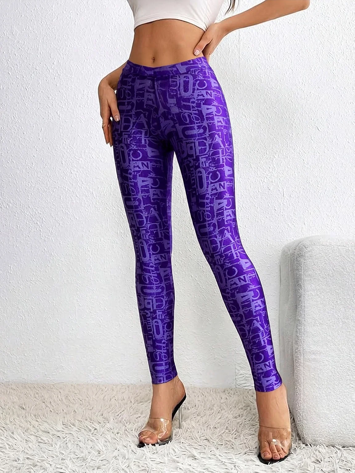 Women Shiny Metallic Sports Leggings Bright Pencil Pant Fitness Fashion Jeggings Candy Color Trousers