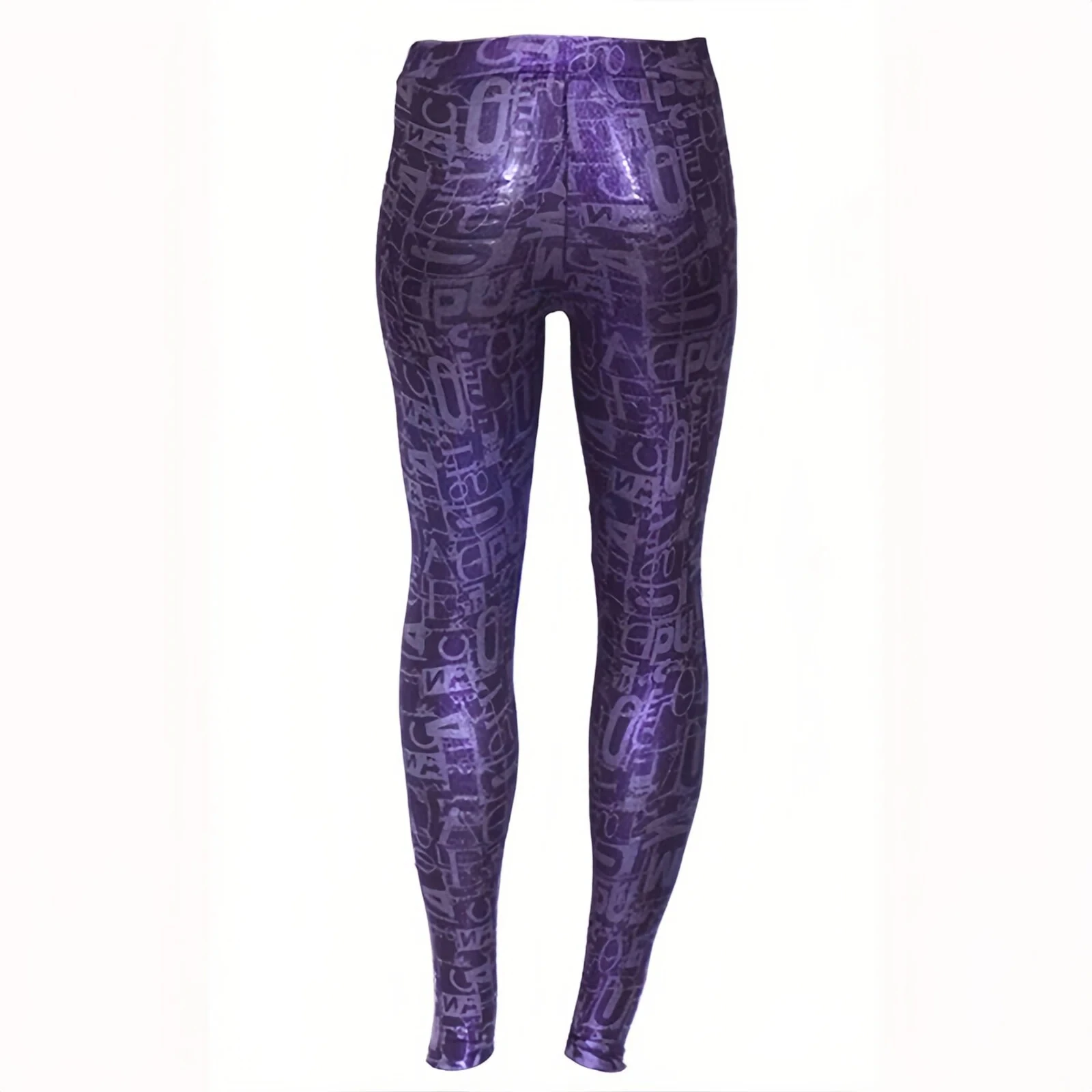 Women Shiny Metallic Sports Leggings Bright Pencil Pant Fitness Fashion Jeggings Candy Color Trousers