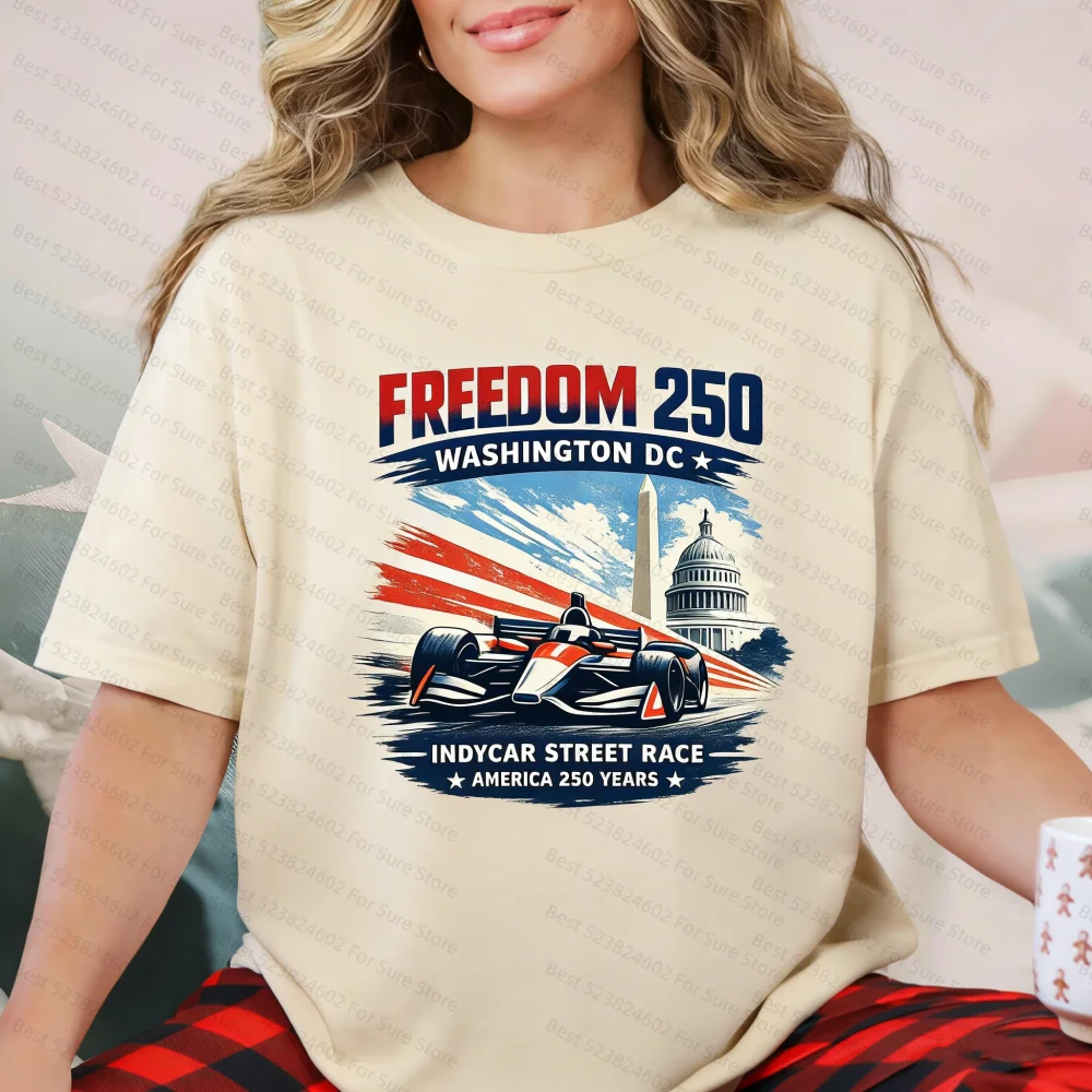 2026 Freedom 250 Washington Indycar Race Shirt America 250th Anniversary Apparel Men's Shirts Woman YK2 T-Shirts Casual T-Shirt
