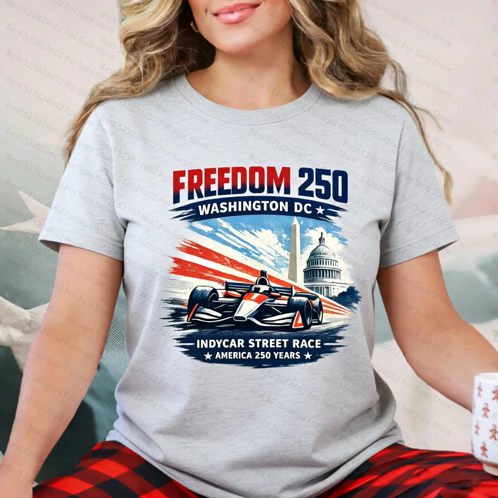2026 Freedom 250 Washington Indycar Race Shirt America 250th Anniversary Apparel Men's Shirts Woman YK2 T-Shirts Casual T-Shirt