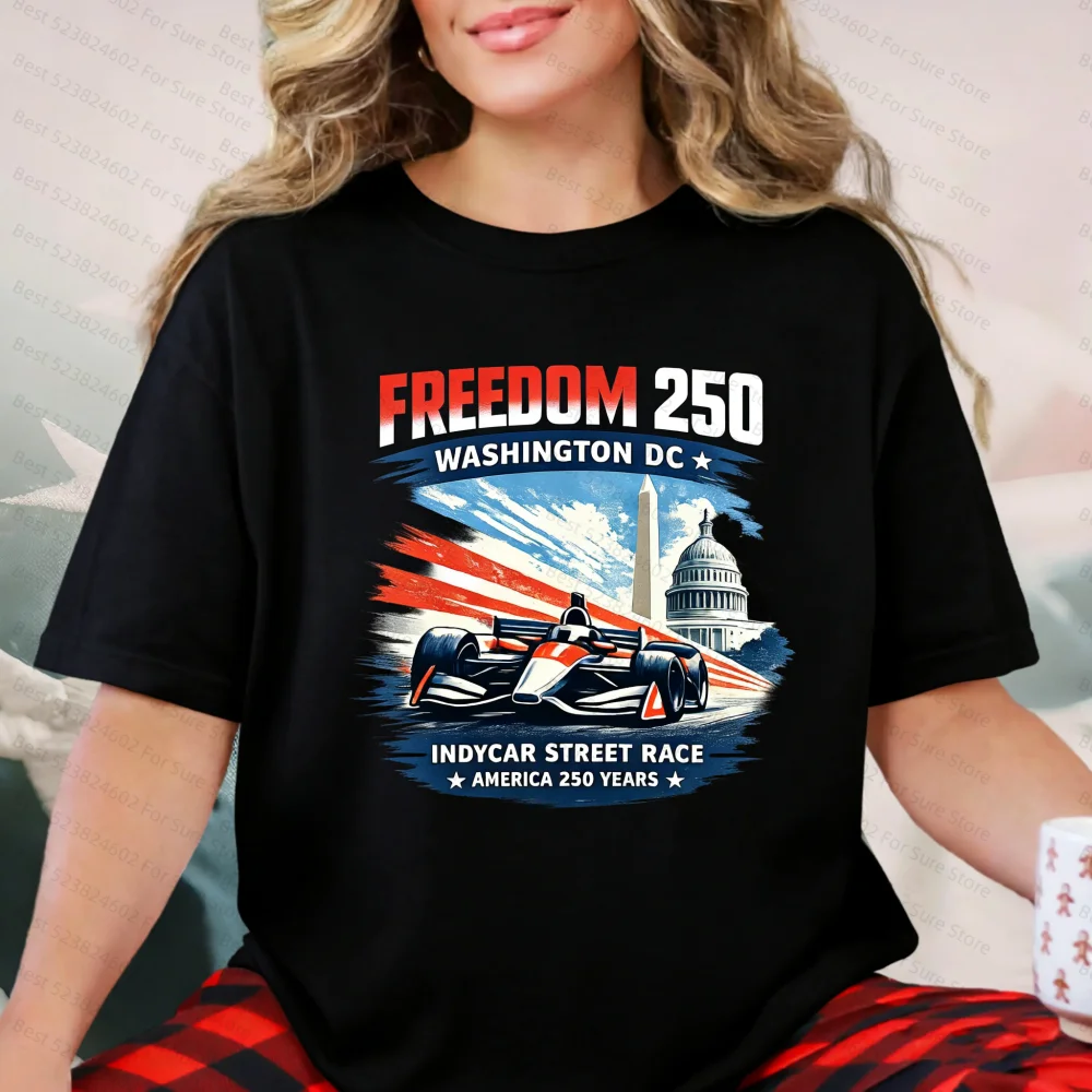 2026 Freedom 250 Washington Indycar Race Shirt America 250th Anniversary Apparel Men's Shirts Woman YK2 T-Shirts Casual T-Shirt