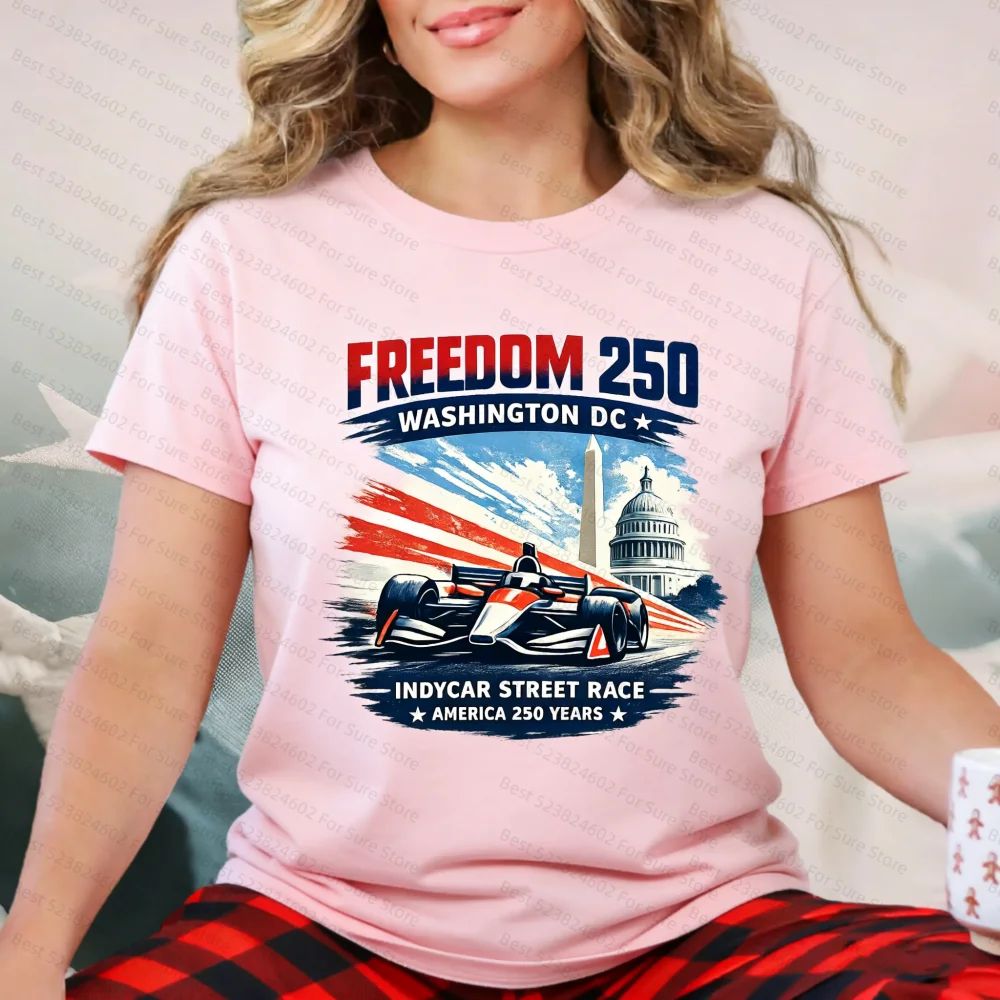 2026 Freedom 250 Washington Indycar Race Shirt America 250th Anniversary Apparel Men's Shirts Woman YK2 T-Shirts Casual T-Shirt