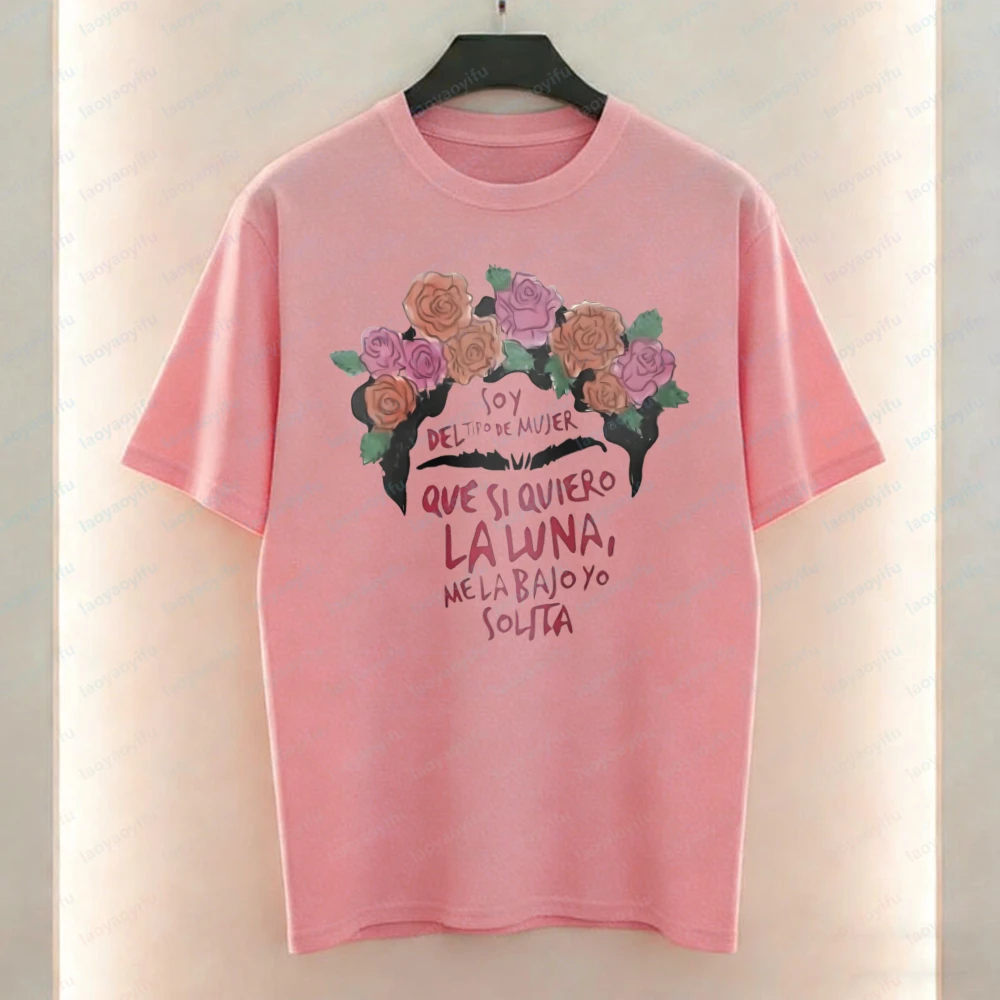 Mexican Culture Design Tee Frida Kahlo Women T-Shirt Trendy Casual Style Cotton Tops Trend Classics Nostalgia Clothes for Women