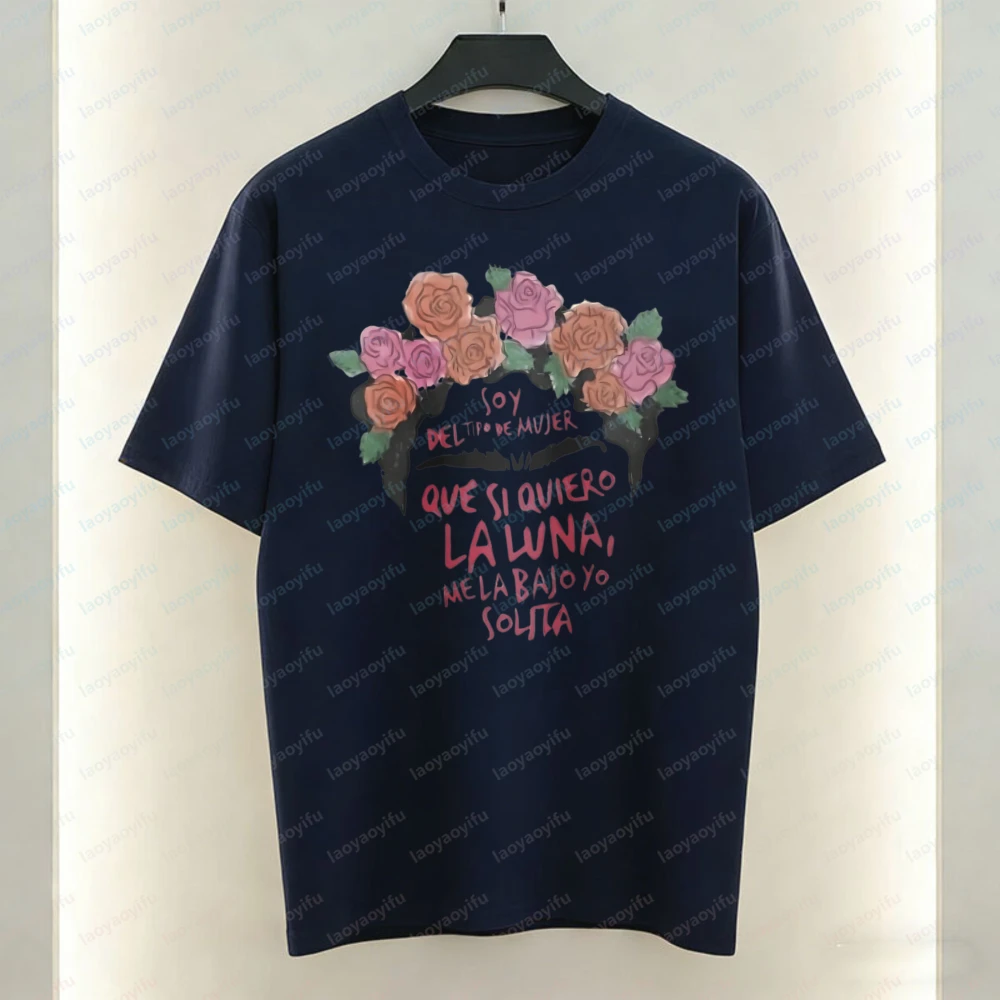 Mexican Culture Design Tee Frida Kahlo Women T-Shirt Trendy Casual Style Cotton Tops Trend Classics Nostalgia Clothes for Women
