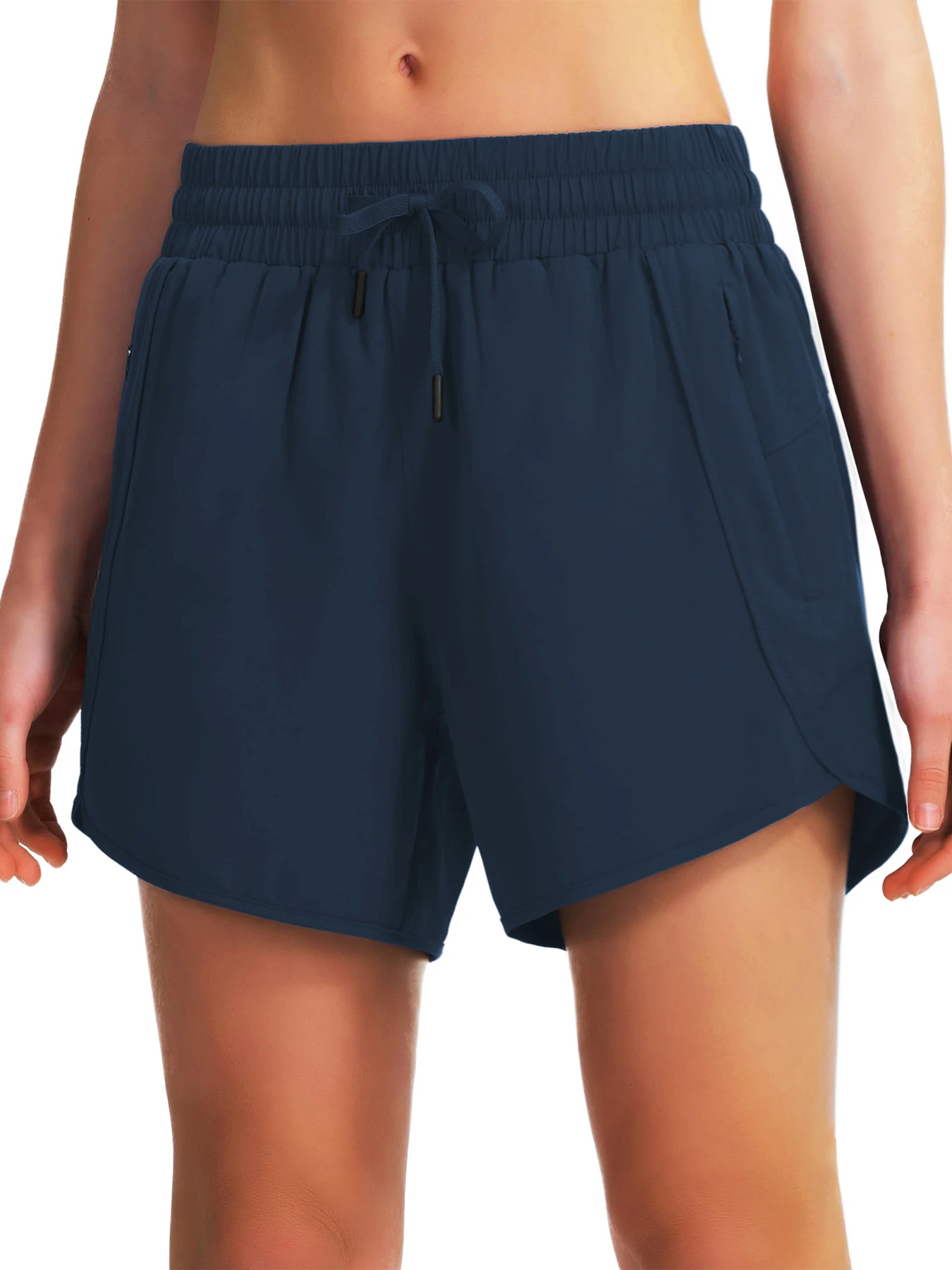 New Women's Casual Sportswear Sports Running Shorts Quick-Drying Lightweight Fitness Shorts with Zipper Sports Shorts