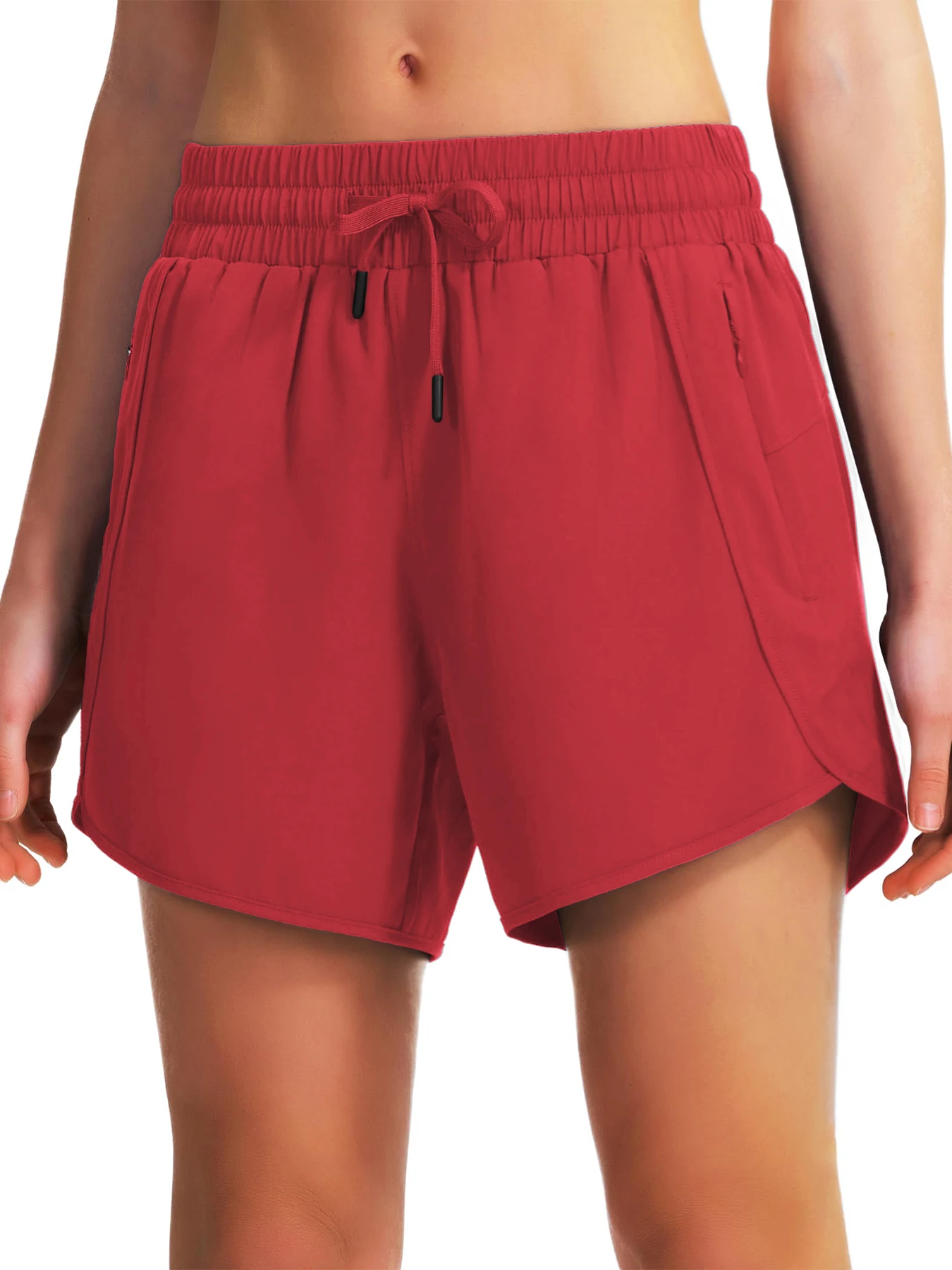 New Women's Casual Sportswear Sports Running Shorts Quick-Drying Lightweight Fitness Shorts with Zipper Sports Shorts
