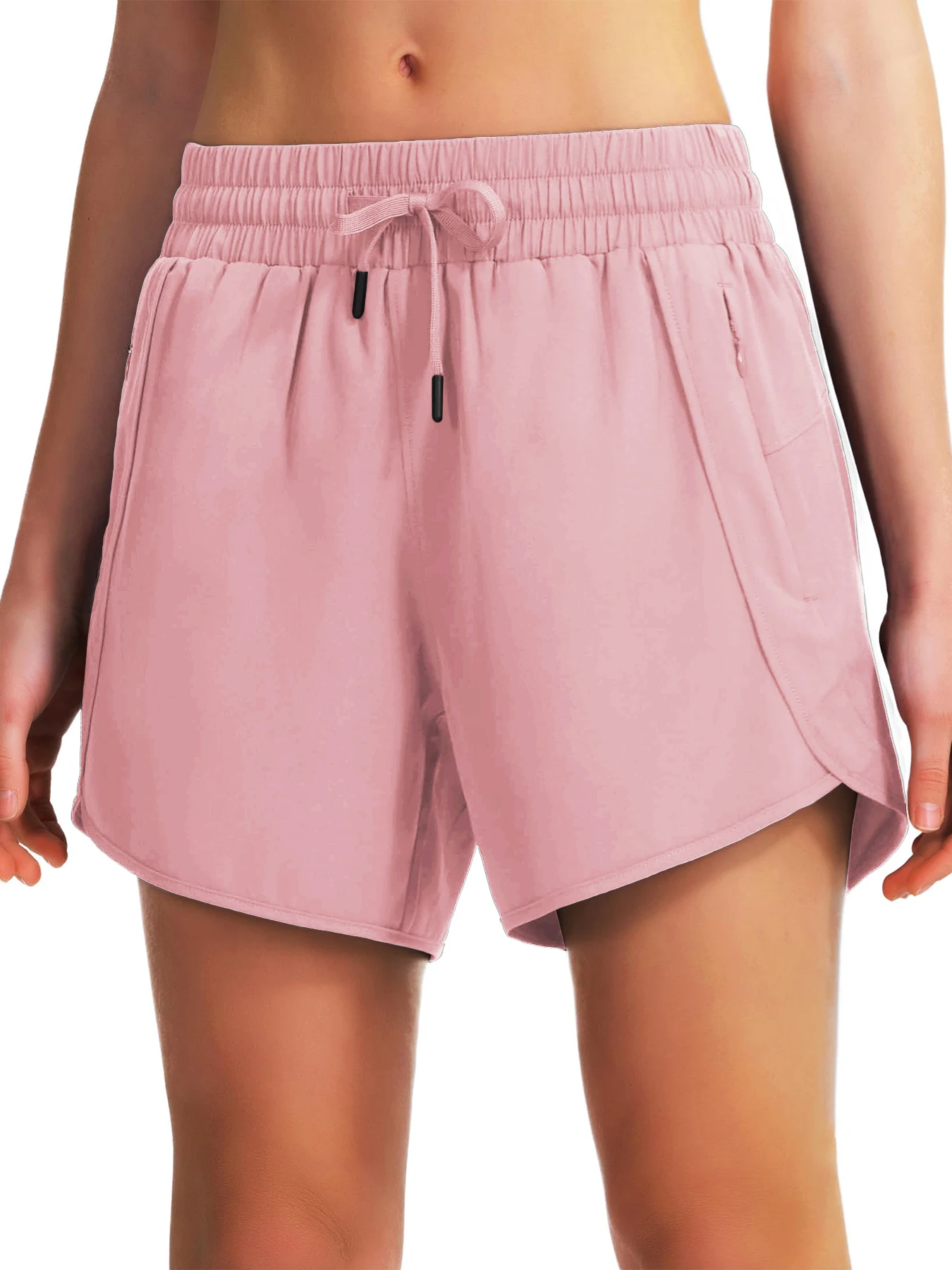 New Women's Casual Sportswear Sports Running Shorts Quick-Drying Lightweight Fitness Shorts with Zipper Sports Shorts
