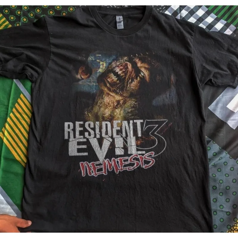 Retro Resident Evil 3 Pattern T-shirt Men's T-shirt Summer New Style Unisex Casual Fashion Cotton T-shirt