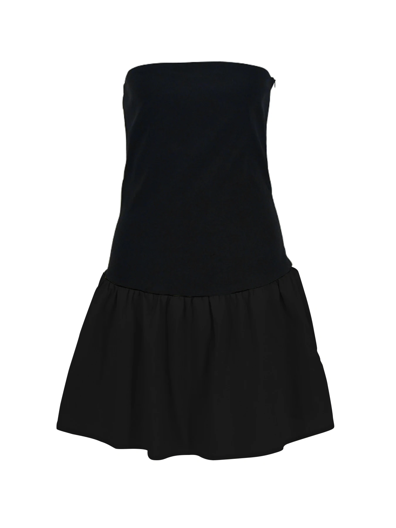 Summer New Women A-Line Dresses Strapless Slim Fit Off Shoulder Fashion Black Sexy Patchwork Casual Party Lady Dresses Clothing