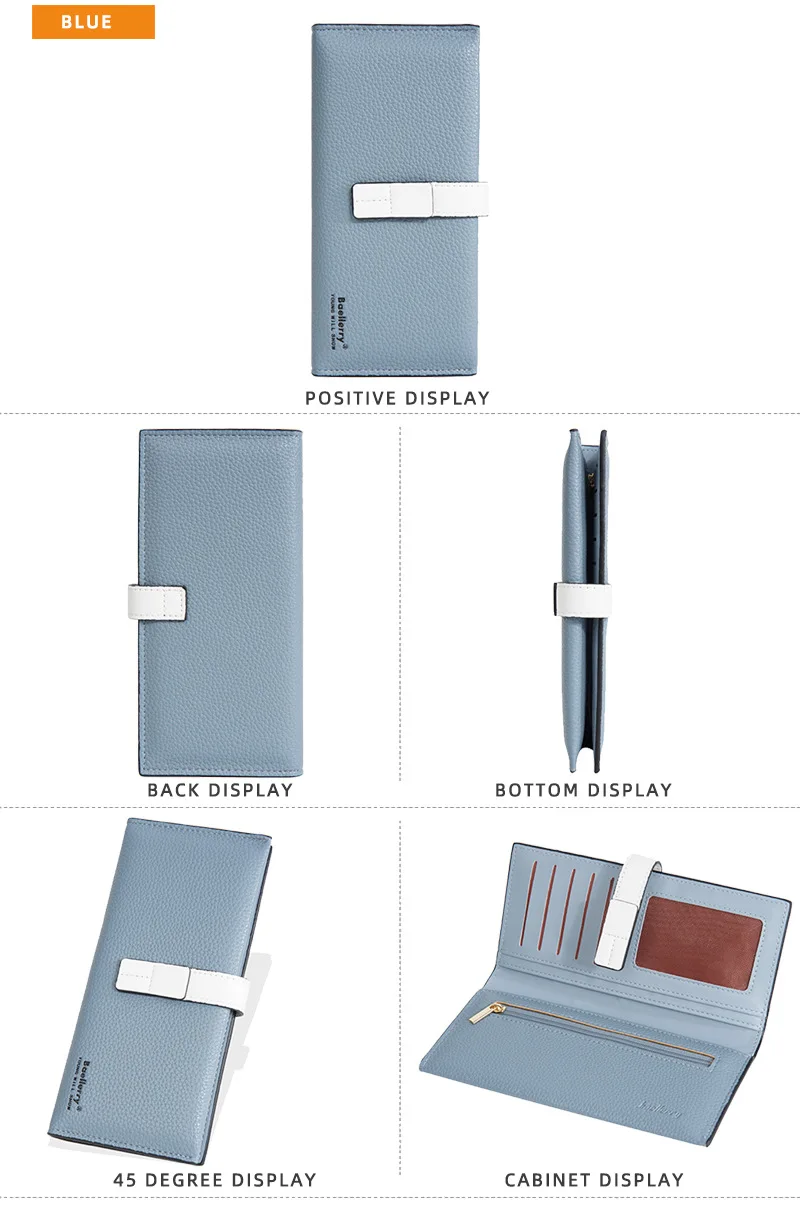 Baellerry Women's Fashion Short Wallet Premium PU Leather with Cell Phone Pocket And Zipper Card Holders