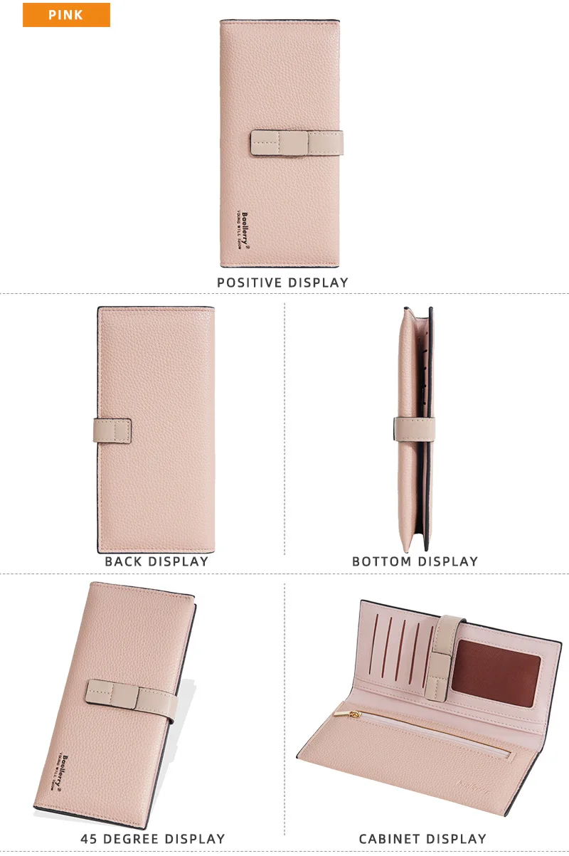 Baellerry Women's Fashion Short Wallet Premium PU Leather with Cell Phone Pocket And Zipper Card Holders