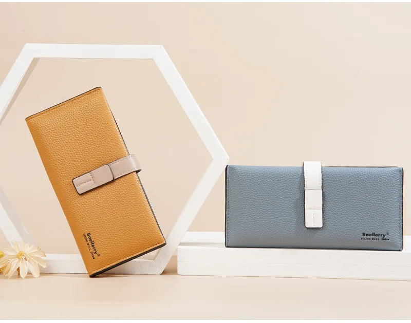 Baellerry Women's Fashion Short Wallet Premium PU Leather with Cell Phone Pocket And Zipper Card Holders