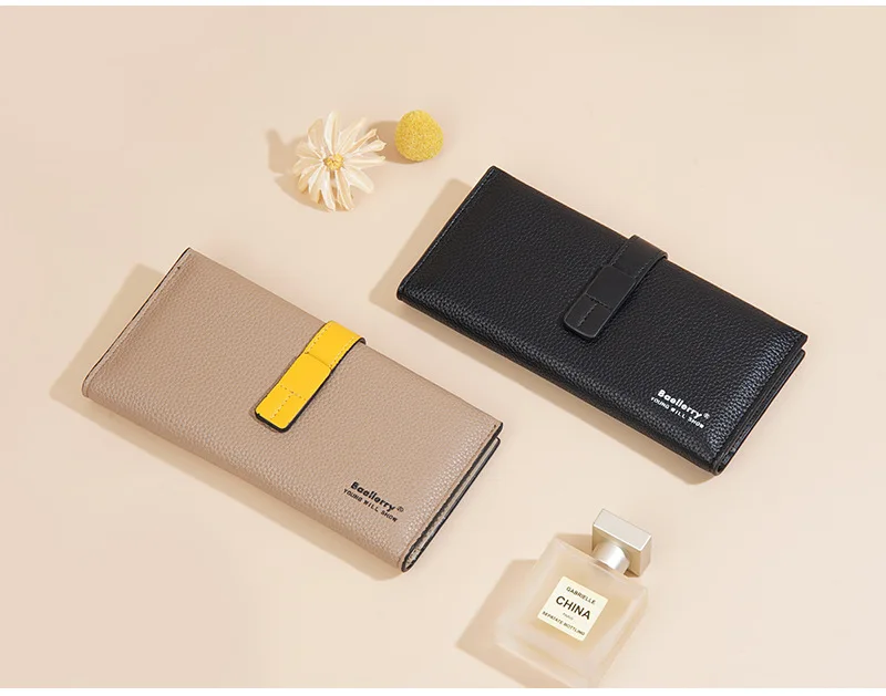 Baellerry Women's Fashion Short Wallet Premium PU Leather with Cell Phone Pocket And Zipper Card Holders