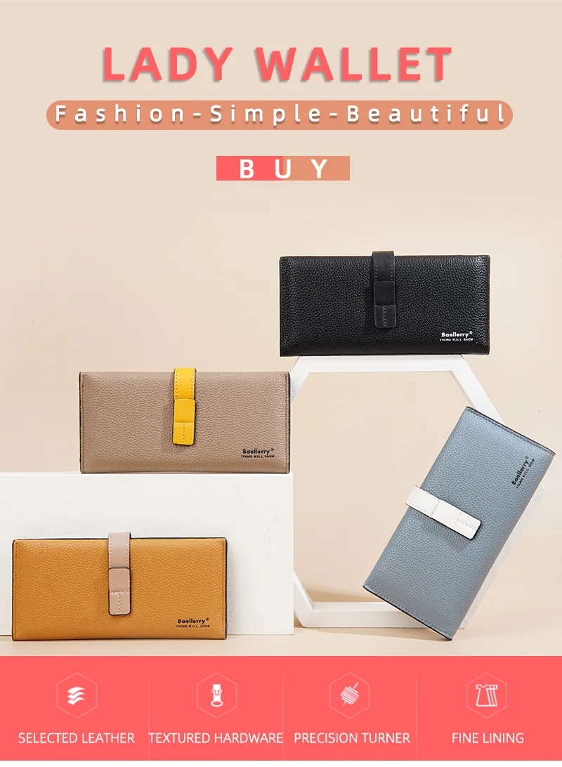 Baellerry Women's Fashion Short Wallet Premium PU Leather with Cell Phone Pocket And Zipper Card Holders