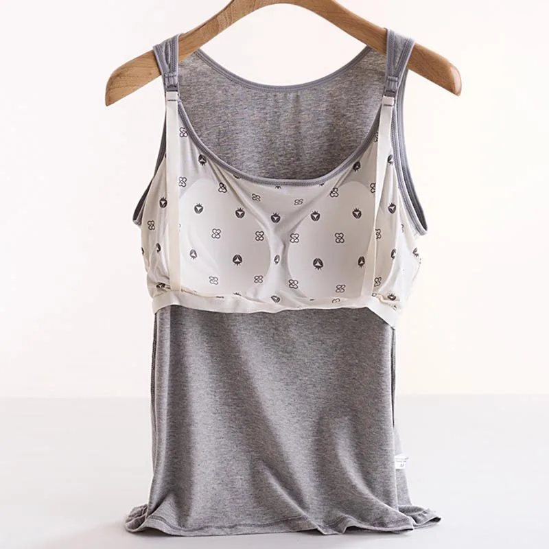 Maternity Modal Cotton Nursing Camisole Maternity Summer Nursing Tank Top Breastfeeding Loungewear Postpartum Recovery Wear
