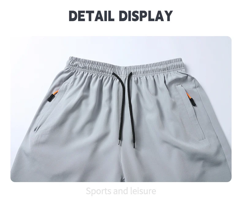 New Men's Plus Size Casual Sports Shorts Summer Quick Dry Breathable Drawstring 5-Inch Athletic Shorts for Running Gym Workout