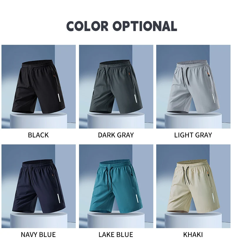 New Men's Plus Size Casual Sports Shorts Summer Quick Dry Breathable Drawstring 5-Inch Athletic Shorts for Running Gym Workout