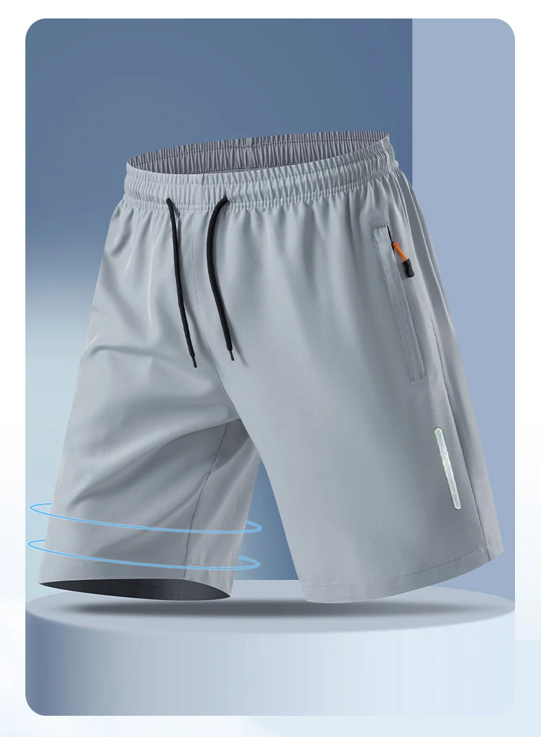 New Men's Plus Size Casual Sports Shorts Summer Quick Dry Breathable Drawstring 5-Inch Athletic Shorts for Running Gym Workout