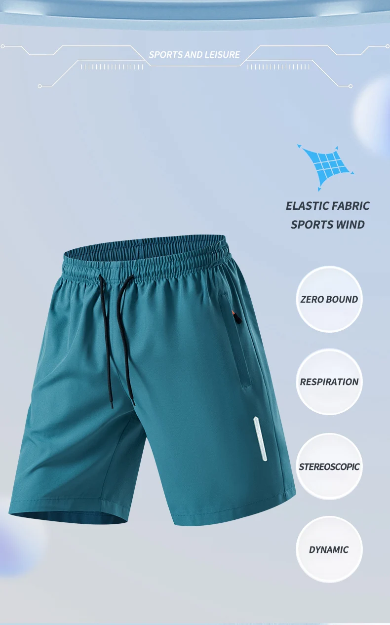 New Men's Plus Size Casual Sports Shorts Summer Quick Dry Breathable Drawstring 5-Inch Athletic Shorts for Running Gym Workout